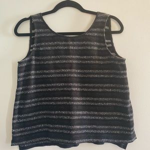Madewell Black and White Woven Tank Top Medium